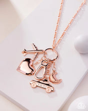 Load image into Gallery viewer, Paparazzi “Word Tour” Rose Gold Lanyard Earring Set - Paparazzi Accessories
