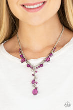 Load image into Gallery viewer, Paparazzi “Crystal Couture” Purple Short Necklace Earring Set - Paparazzi Accessories
