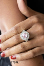 Load image into Gallery viewer, Paparazzi “Targeted Timelessness” Pink Stretch Ring

