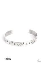 Load image into Gallery viewer, Paparazzi “Starburst Shimmer” White Cuff Bracelet - Cindysblingboutique
