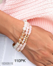 Load image into Gallery viewer, Paparazzi “Proper Play” Pink Stretch Bracelet  Set - Paparazzi Accessories
