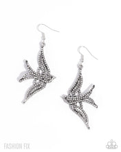 Load image into Gallery viewer, Paparazzi “Show Me The World” White Dangle Earrings - Paparazzi Accessories
