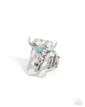 Load image into Gallery viewer, Paparazzi “Continual Chic” Blue Stretch Ring - Paparazzi Accessories
