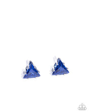 Load image into Gallery viewer, Paparazzi “Triangular Twinkle” Blue Post Earrings - Paparazzi Accessories

