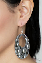 Load image into Gallery viewer, Paparazzi “Engraved Edge” Silver Dangle Earrings - Paparazzi Accessories
