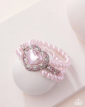 Load image into Gallery viewer, Paparazzi “Lifelong Love Letter” Pink Stretch Bracelet - Paparazzi Accessories
