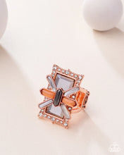 Load image into Gallery viewer, Paparazzi “Exaggerated Edge” Copper Stretch Ring - Paparazzi Accessories
