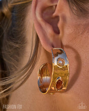 Load image into Gallery viewer, Paparazzi “Archeological Dig” Gold Hoop Earrings -Paparazzi Accessories
