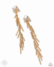 Load image into Gallery viewer, Paparazzi “Linear Landmark” Gold Post Earrings
