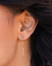 Load image into Gallery viewer, “Linear Leap” Gold Necklace Earring Set - Paparazzi Accessories
