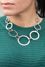 Load image into Gallery viewer, Paparazzi "City Circus Silver" Necklace Earring Set - Paparazzi Accessories
