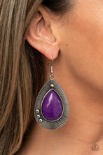 Load image into Gallery viewer, Paparazzi “Western Fantasy” Purple Dangle Earrings - Paparazzi Accessories
