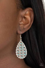 Load image into Gallery viewer, Paparazzi “Glorious Gardens” Blue Dangle Earrings - Paparazzi Accessories
