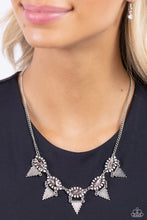 Load image into Gallery viewer, Paparazzi “Scintillating Shimmer” Silver Necklace Earring Set - Paparazzi Accessories
