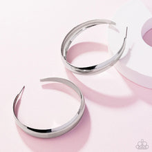 Load image into Gallery viewer, Paparazzi “Gravity Generosity” Silver Hoop Earrings - Paparazzi Accessories
