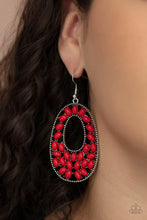 Load image into Gallery viewer, Paparazzi “Beaded Shores" Red Dangle Earrings - Paparazzi Accessories

