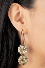 Load image into Gallery viewer, Sending Shock Waves Brass Earrings
