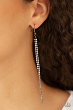 Load image into Gallery viewer, Paparazzi “REIGN Check” Black Dangle Earrings -Paparazzi Accessories
