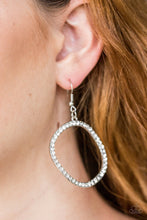 Load image into Gallery viewer, Paparazzi “Stopping Traffic" White Dangle Earrings - Paparazzi Accessories
