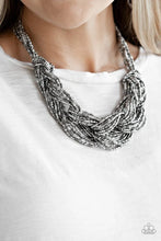 Load image into Gallery viewer, Paparazzi “City Catwalk” Silver Necklace Earring Set - Paparazzi Accessories
