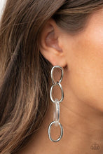 Load image into Gallery viewer, Paparazzi &quot;Talk In Circles&quot; White Post Earrings - Paparazzi Accessories
