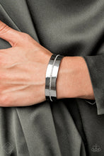 Load image into Gallery viewer, Paparazzi "Raw Razzle" Black Cuff Bracelet - Paparazzi Accessories
