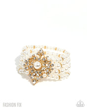 Load image into Gallery viewer, Paparazzi “Poised Prelude” Gold Stretch Bracelet - Paparazzi Accessories

