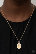 Load image into Gallery viewer, Paparazzi “They Call Me Mama” Gold Necklace Earring Set - Paparazzi Accessories
