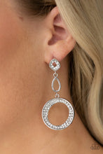 Load image into Gallery viewer, Paparazzi “On The Glamour Scene” White Post Earrings - Paparazzi Accessories
