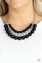 Load image into Gallery viewer, Paparazzi "Empire State Empress" Black Necklace Earring Set - Paparazzi Accessories
