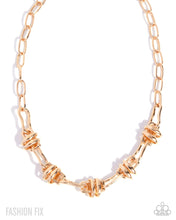 Load image into Gallery viewer, Paparazzi “Powerful Personality” Gold Necklace Earring Set - Paparazzi Accessories
