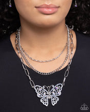 Load image into Gallery viewer, Paparazzi “Winged Wonder” Blue Necklace Earring Set - Paparazzi Accessories
