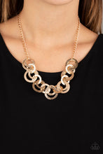 Load image into Gallery viewer, Paparazzi “Treasure Tease" Gold Necklace Earring Set - Paparazzi Accessories
