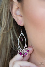 Load image into Gallery viewer, Paparazzi “Glassy Grotto” Purple Dangle Earrings - Paparazzi Accessories
