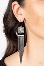 Load image into Gallery viewer, Paparazzi “Dramatically Deco” Black Dangle Earrings - Cindysblingboutique
