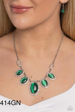 Load image into Gallery viewer, Paparazzi “A BEAM Come True” Green Necklace Earring Set
