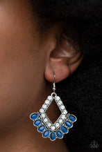Load image into Gallery viewer, Paparazzi “Just BEAM Happy” Blue Dangle Earrings - Paparazzi Accessories

