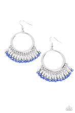 Load image into Gallery viewer, Paparazzi “Fringe Fanfare” Blue Dangle Earrings - Paparazzi Accessories
