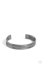 Load image into Gallery viewer, Paparazzi “Industrial Quest” Black Cuff Bracelet - Paparazzi Accessories
