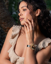 Load image into Gallery viewer, Paparazzi “Petal Promotion” Brown Raffia Flower Cuff Bracelet - Paparazzi Accessories
