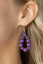 Load image into Gallery viewer, Paparazzi “POP-ular Party” Purple Dangle Earrings - Paparazzi Accessories
