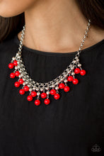 Load image into Gallery viewer, Paparazzi "Friday Night Fringe" Red Necklace Earring Set - Paparazzi Accessories
