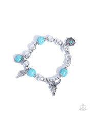 Load image into Gallery viewer, Paparazzi “Western Welcome” Blue Stretch Bracelet
