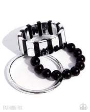Load image into Gallery viewer, Paparazzi “Coastal Cadence” Black Bracelet Set - Paparazzi Accessories

