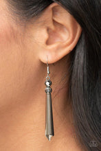 Load image into Gallery viewer, Paparazzi “Sparkle Stream” Silver Dangle Earrings - Paparazzi Accessories
