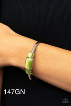 Load image into Gallery viewer, Paparazzi “Tranquil Treasure” Green Cuff Bracelet - Paparazzi Accessories
