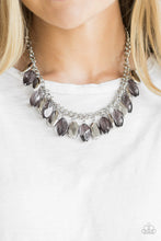 Load image into Gallery viewer, Paparazzi “Fringe Fabulous” Silver Necklace Earring Set - Paparazzi Accessories
