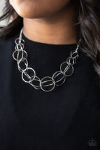 Load image into Gallery viewer, Paparazzi "Space Walk" Silver Necklace Earring Set - Paparazzi Accessories

