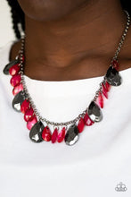 Load image into Gallery viewer, Paparazzi “Hurricane Season” Red Necklace Earring Set - Paparazzi Accessories
