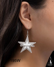 Load image into Gallery viewer, Paparazzi “Touchdown Tribute” White Dangle Earrings - Paparazzi Accessories
